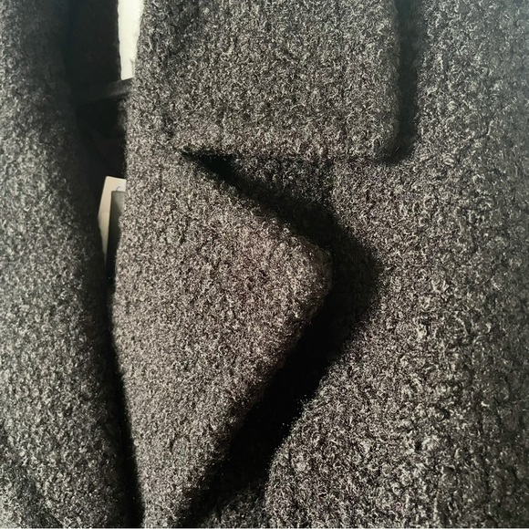 Anthropologie NVLT Flat Boucle Double Breasted Over Coat Jacket Women’s L Black - Picture 7 of 16